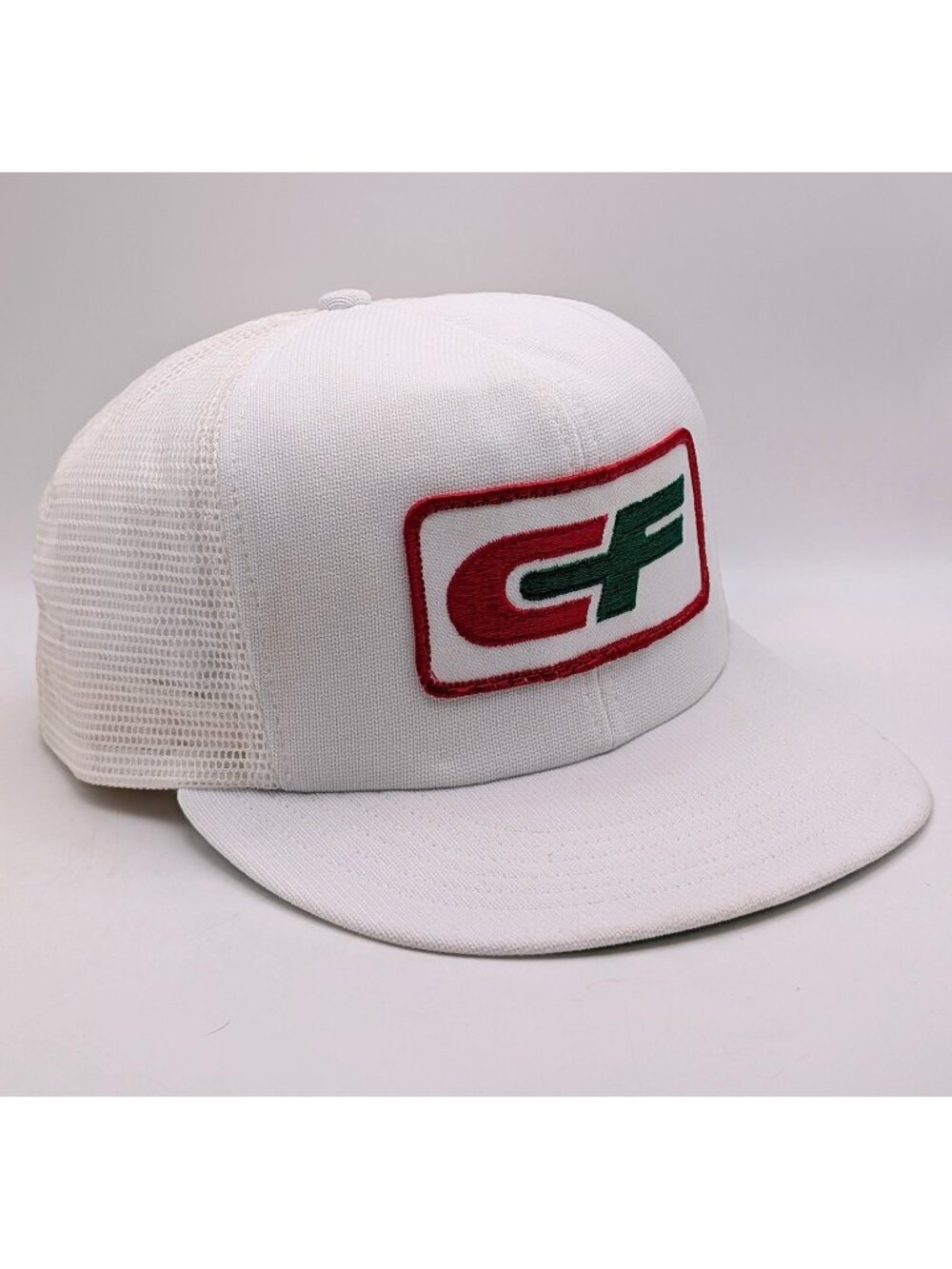 Vintage Trucker Hat Snapback Cap CF Consolidated Freightways Retro 80s 90s White